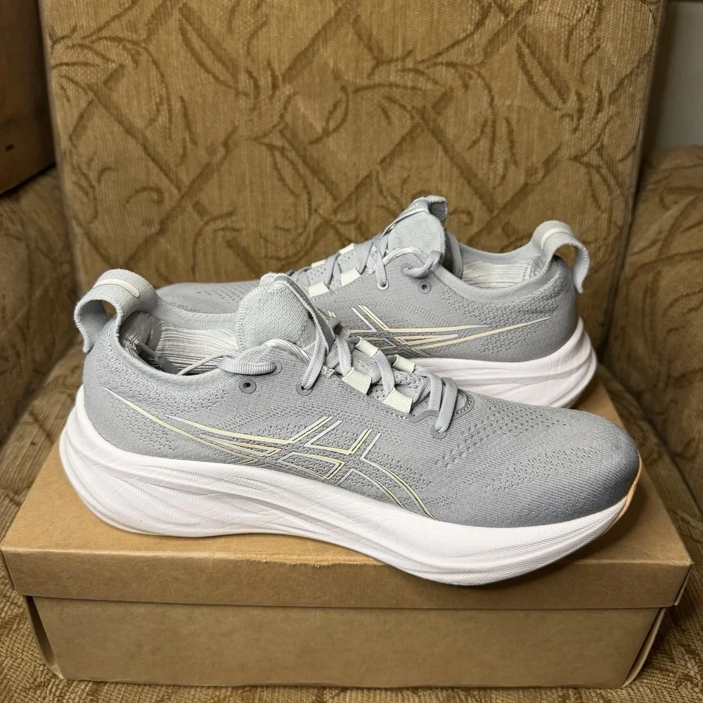 ASICS Gel-Nimbus 26 Shoes Women's 10.5 Grey Road Running Athletic Gym Sneakers